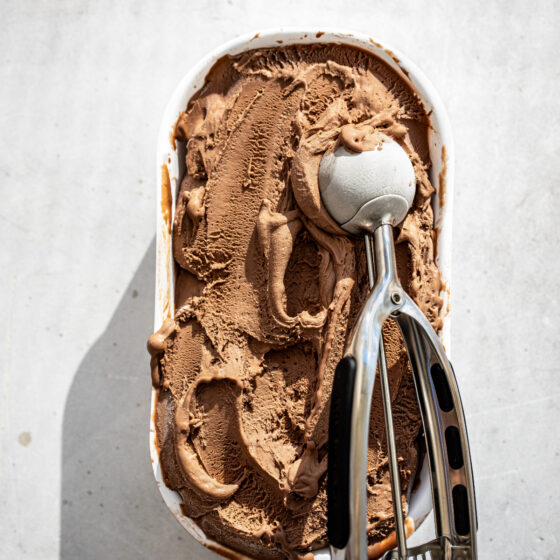 gelato alla Nutella cremoso appena mantecato con gelatiera Kitchenaid