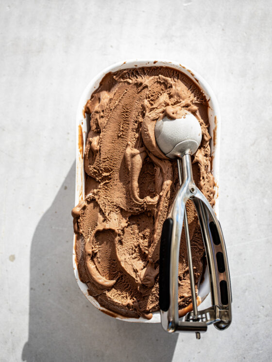 gelato alla Nutella cremoso appena mantecato con gelatiera Kitchenaid